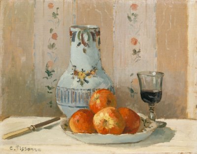 Stillleben mit Äpfeln und Krug, 1872 von Camille Jacob Pissarro