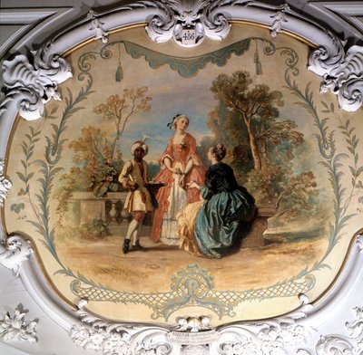 Verkostung im Park von Chantilly von Camille Joseph Etienne Roqueplan