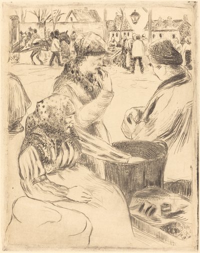 Kastanienverkäufer, 1878 von Camille Pissarro