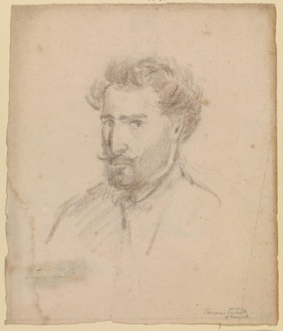 Selbstporträt, Dreiviertelprofil nach links (Caracas (?) 1853/54) von Camille Pissarro