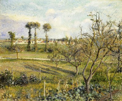 Sonnenuntergang in Valhermeil, nahe Pontoise, 1880 von Camille Jacob Pissarro