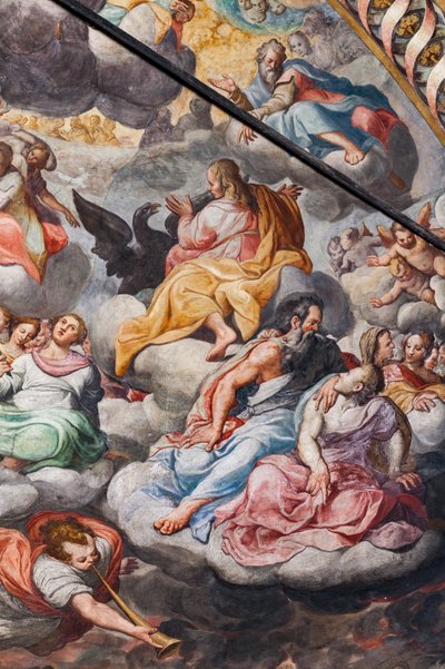 Engel, die Musik spielen (Detail) von Camillo Procaccini