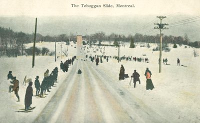 Rodelbahn, Montreal, Quebec, Kanada (Farbfoto) von Canadian Photographer