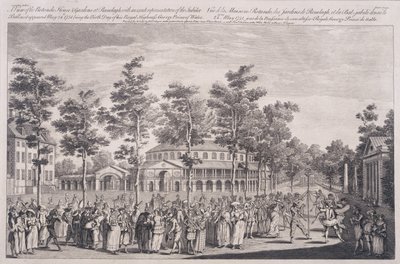 Ansicht der Rotunde, Ranelagh House, bei einem Ball zur Feier des Geburtstags von HRH, dem Prinzen von Wales, 24. Mai 1751, graviert von Parr von Canaleti