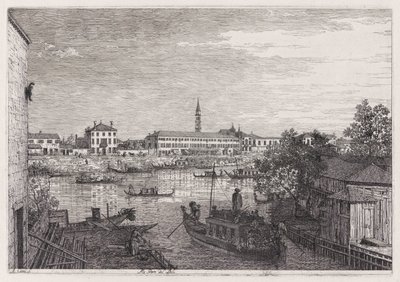 An den Schleusen von Dolo, aus der Serie Vedute (Ansichten) von Canaletto (Giovanni Antonio Canal)