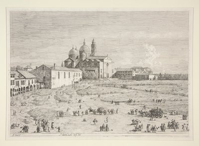 S. Giustina in Prà della Valle, aus der Serie Vedute (Ansichten) von Canaletto (Giovanni Antonio Canal)