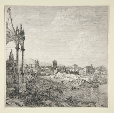 Ansicht einer Stadt mit einem Bischof von Canaletto (Giovanni Antonio Canal)