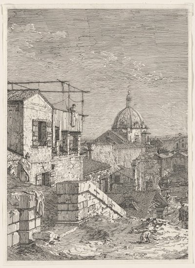 Imaginäre Aussicht über Venedig (linker Teil) von Canaletto