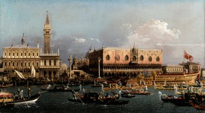 Der Bucintoro am Molo am Himmelfahrtstag von Canaletto