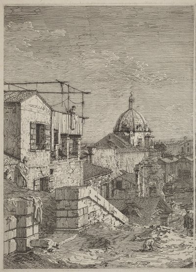Das Haus mit der Inschrift [links] von Canaletto