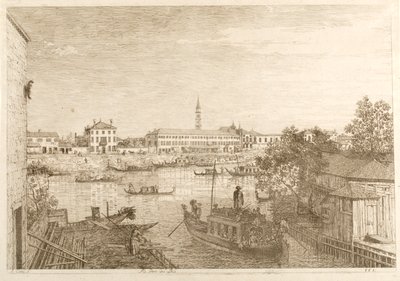 Der Hafen von Dolo, aus der Serie „Ansichten“ von Canaletto