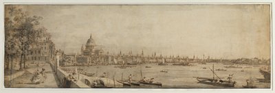 Blick von Somerset Gardens in Richtung London Bridge, ca. 1746-55 von Canaletto