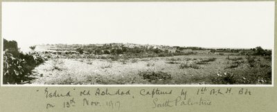 Esdud, das alte Aschdod, erobert von der 1. A.L.H. Brigade am 13. November 1917 von Capt. Arthur Rhodes