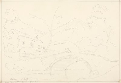 Brücke in der Nähe der Loweswater-Kirche in Scale Hill, 2. August von Capt. Thomas Hastings
