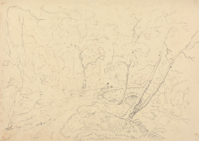 Holne Chase Brücke und Fluss, 30. Mai 1833 von Capt. Thomas Hastings