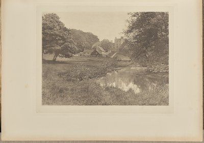 Haddon Hall und Gehöft, vom Fluss aus von Captain George Bankart
