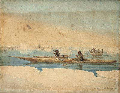 Kanus der Wilden Inseln, Hudsonstraße von Captain George Francis Lyon