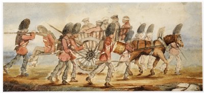 Die Verwundeten werden vom Schlachtfeld von Inkermann transportiert von Captain Hedley Vicars