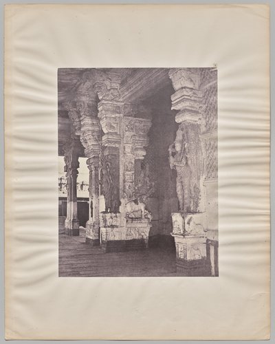 Pudhu Mandapa von Tirumal Nayak (r. 1623-59), Minakshi Sundareshvara Tempel, Madurai von Captain Linnaeus Tripe