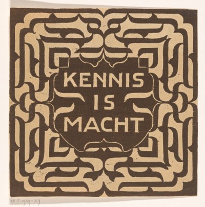 Wissen ist Macht von Carel Adolph Lion Cachet