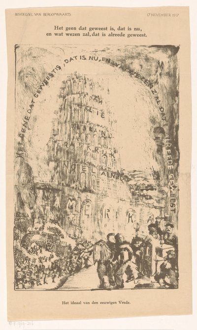 Turm mit Ländernamen von Carel Adolph Lion Cachet