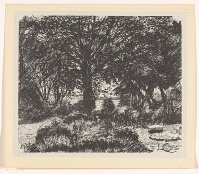 Garten mit großem Baum von Carel Adolph Lion Cachet