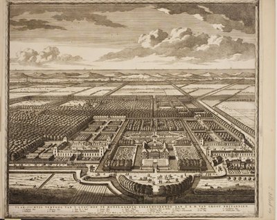 Frederik Henriks Lustschloss in Hornslaardyck bei Gravesand von Carel Allard