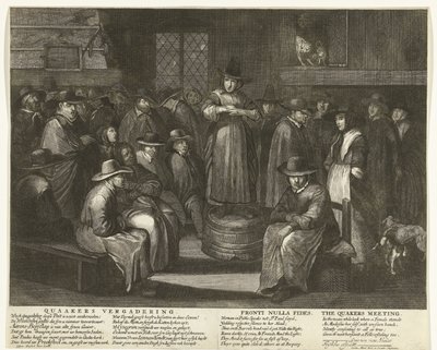 Karikatur der englischen Quäker, ca. 1656 von Carel Allard