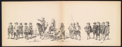 Maskerade der Leidener Studenten, 1850 (Platte 2) von Carel Christiaan Antony Last