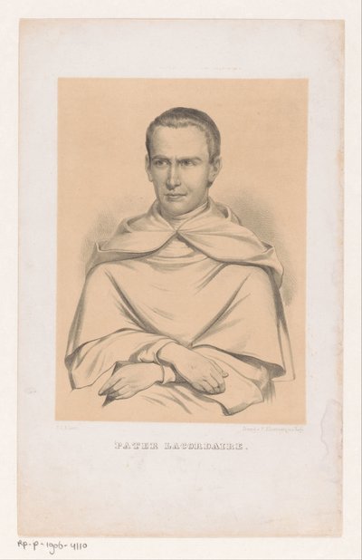 Porträt von Jean-Baptiste Henri Lacordaire von Carel Christiaan Antony Last