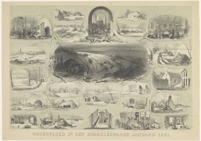Überschwemmung in den Bommelerwaard Januar 1861 von Carel Christiaan Antony Last