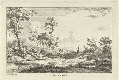 Jäger in einer Landschaft (Landschaften A-F) von Carel Lodewijk Hansen