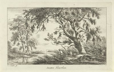 Fischer in einer Flusslandschaft von Carel Lodewijk Hansen