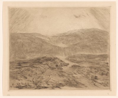 Dünenlandschaft mit Sonnenstrahlen von Carel Nicolaas Storm van 
