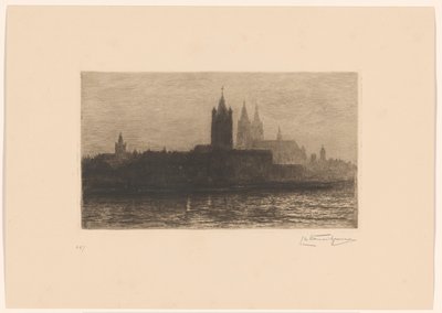 Ansicht von Köln bei Abend von Carel Nicolaas Storm van 