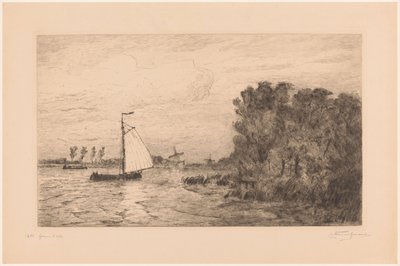 Ansicht der Vecht bei Weesp von Carel Nicolaas Storm van 