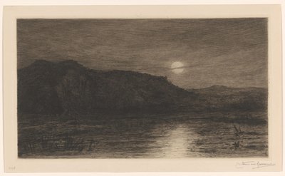 Landschaft im Mondlicht bei Villa Caprera von Carel Nicolaas Storm van 