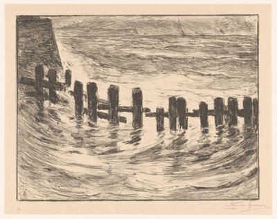 Pfahlwerk in der Schelde bei Vlissingen von Carel Nicolaas Storm van 