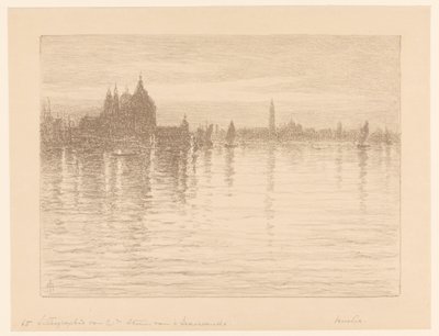 Blick auf die Basilika Santa Maria della Salute vom Wasser aus von Carel Nicolaas Storm van 