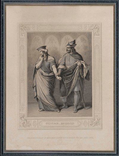 Das Nibelungenlied. Gunther und Brunhild, 1860 von Carl Arnold Gonzenbach