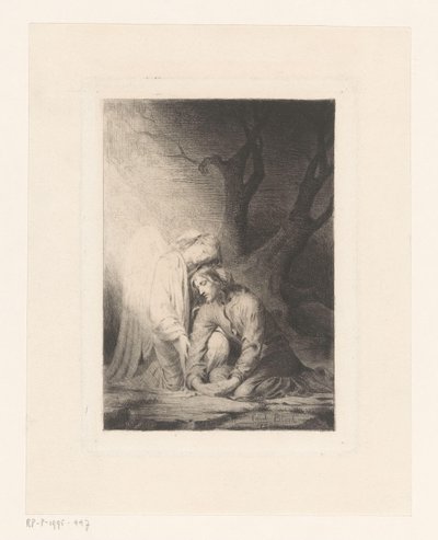 Christus getröstet von einem Engel im Garten Gethsemane von Carl Bloch