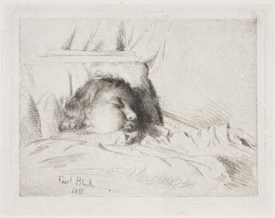 Das schlafende Kind von Carl Bloch