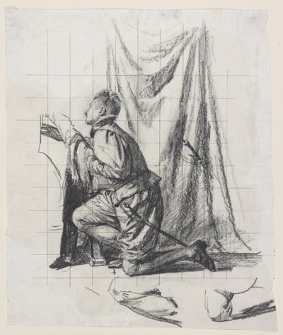 Entwurf zur Radierung "Der junge Mann und der Tod" von Carl Bloch