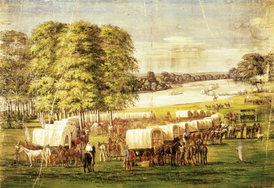 Pioniere überqueren die Ebenen von Nebraska von Carl Christian Anton Christensen