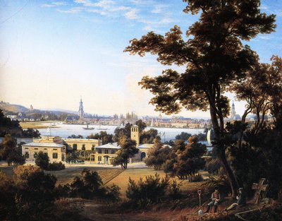 Die Stadtsilhouette von Potsdam über Glienicke von Carl Daniel Freydanck
