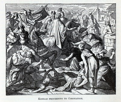 Konrad auf dem Weg zur Krönung, 1882 von Carl Ferdinand Obermann