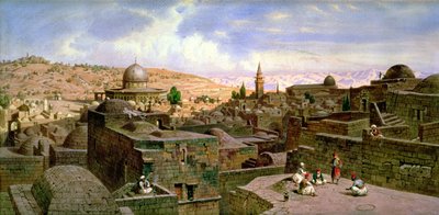 Ein Blick auf Jerusalem mit dem Felsendom, 1864 von Carl Friedrich Heinrich Werner