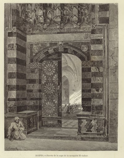 Ägypten - Tor zur Al-Azhar-Moschee von Carl Friedrich Heinrich Werner