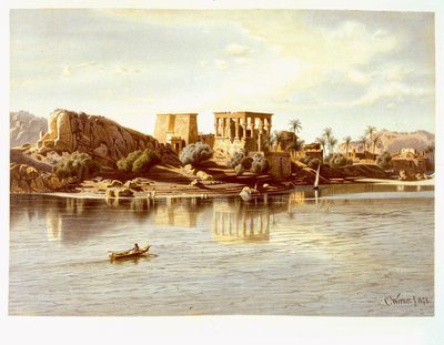 Ansicht der Insel Philae, 1874 von Carl Friedrich Heinrich Werner