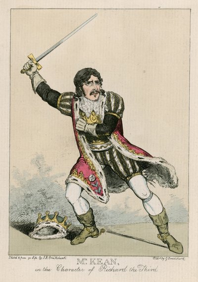 Mr. Edmund Kean in der Rolle von Richard III. von Carl Georg Adolph Hasenpflug